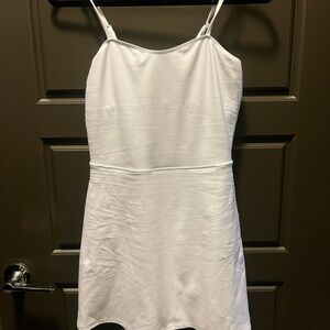 White Spaghetti Strap athletic Dress